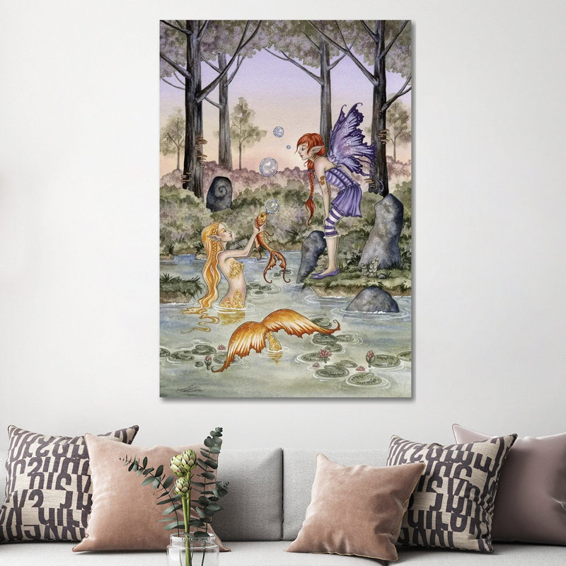 The Wishing Fish by Amy Brown - Wrapped Canvas Print, 152.5 cm H x 101.5 cm W