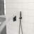 10 Inch Square Matte Black Dual Function Ceiling Mounted Shower System With - Scald Valve, Easy To Clean Nozzle, And Handheld Spray Mount Heads, Finish, Balanced Rainfall Pattern, Cleaning