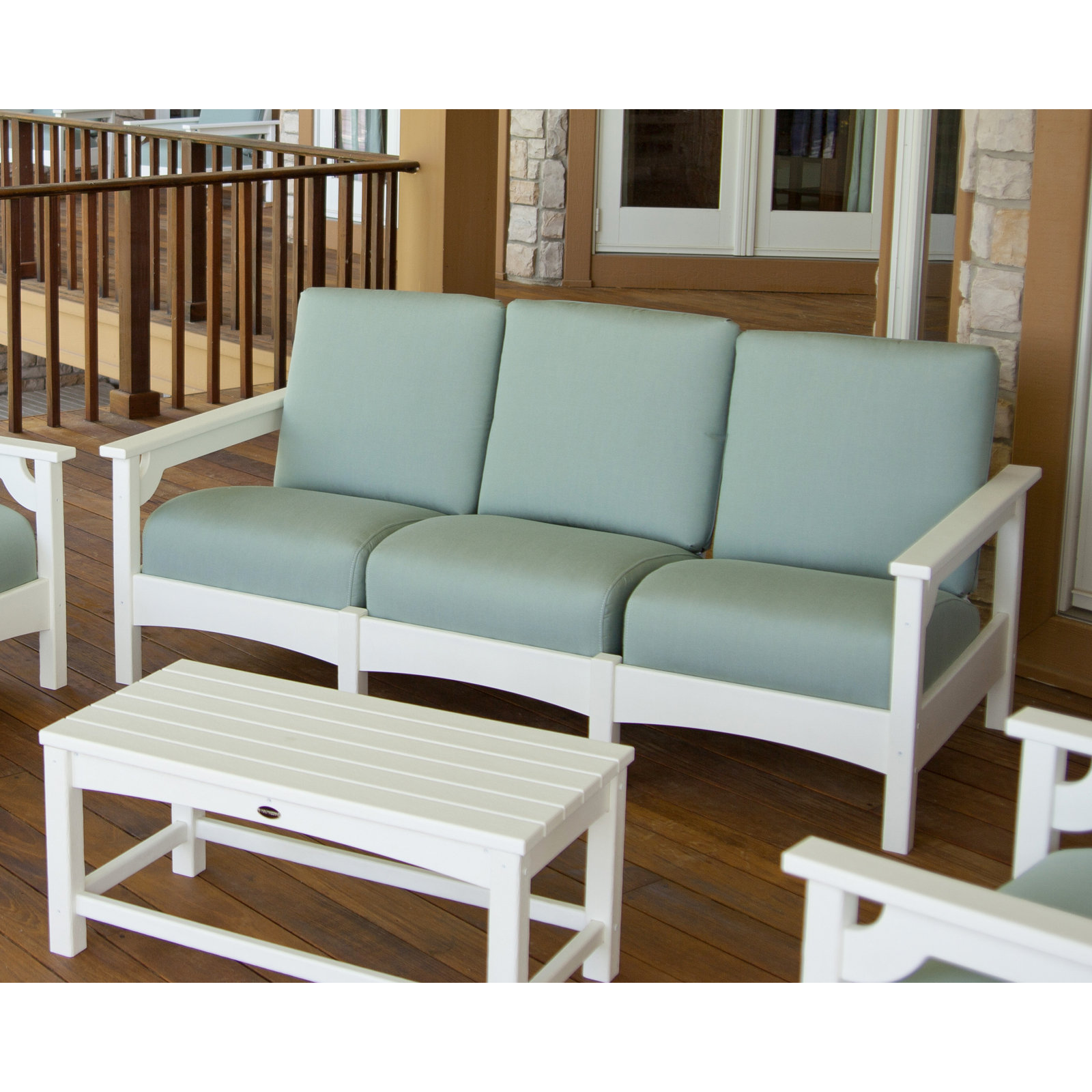 Club Sofa, Mahogany Frame/Spiced Burlap Cushion
