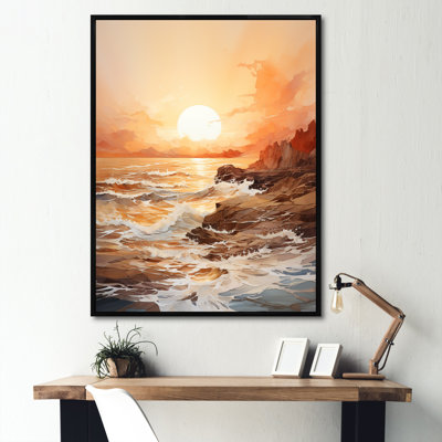 «Viesville Sunrise on the Beach», reproduction sur toile
