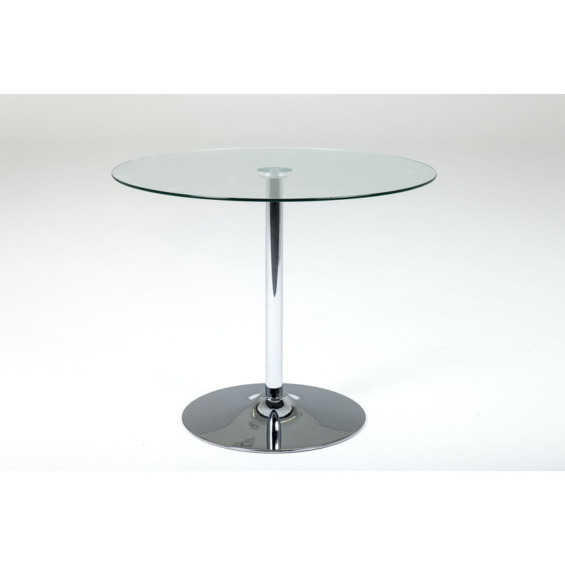 Sherlock Round Glass Top Metal Base Dining Table