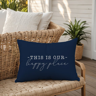  Housse de coussin rectangulaire et insert This is Our Happy Place