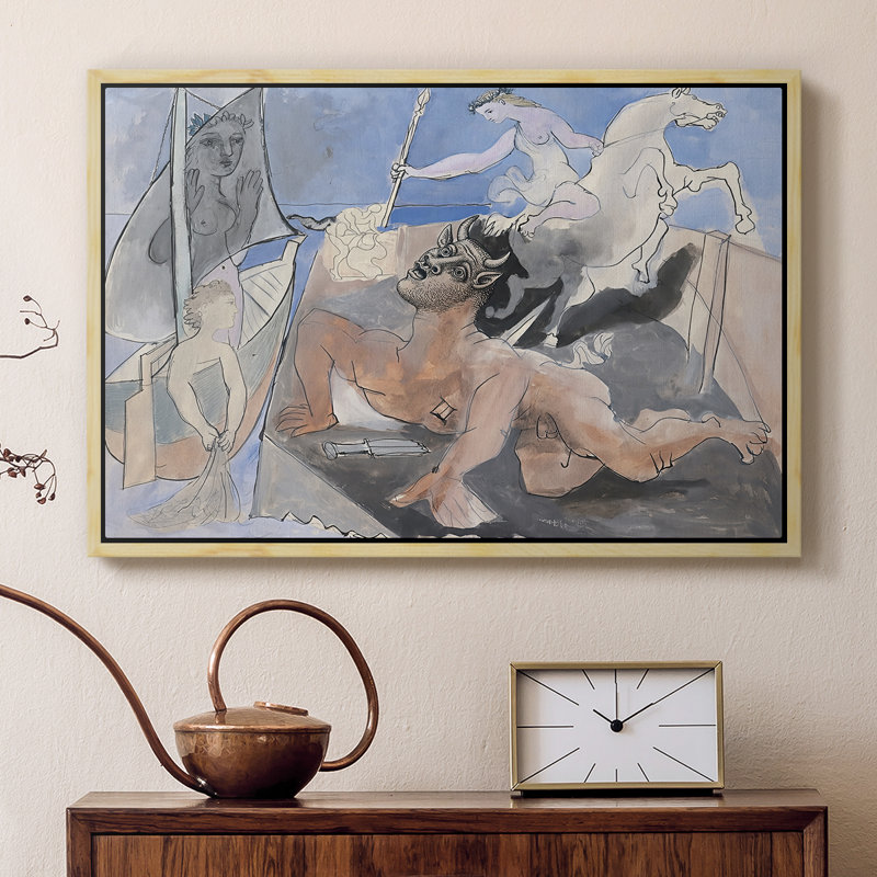 Composition with Minotaur, 1936 - Pablo Picasso, toile tendue avec châssis, 16 x 24, Naturel
