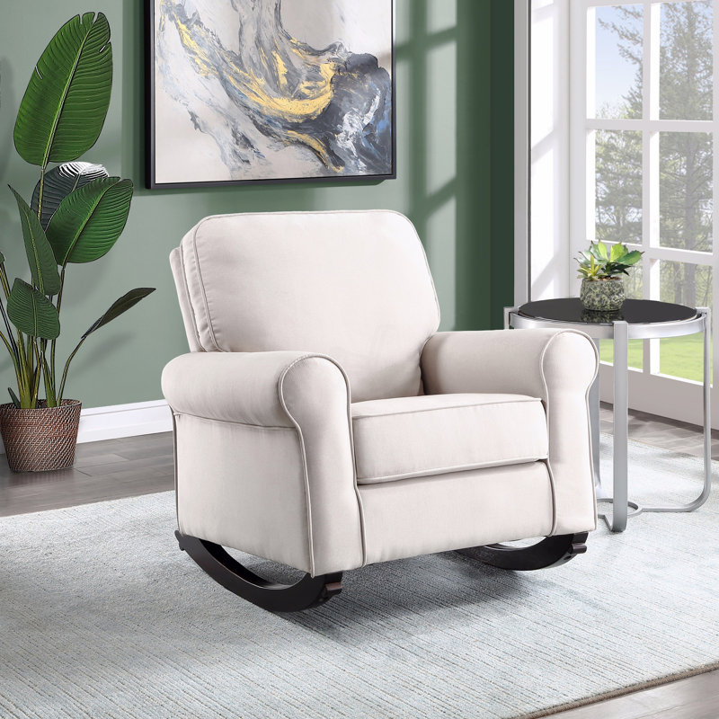 Chaise berçante en tissu