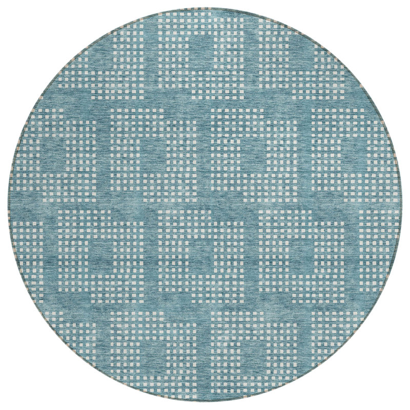 Tapis intérieur / extérieur mâle avec envers antidérapant, Rond 8 pi