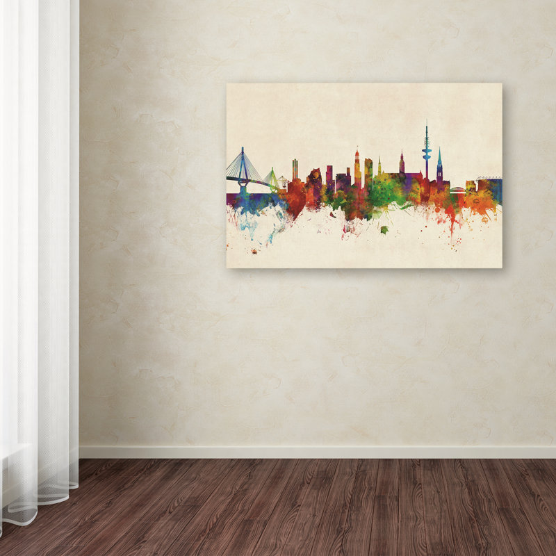 « hambourg germany horizon », impression sur toile, H 16 po x l 24 po x P 2 po