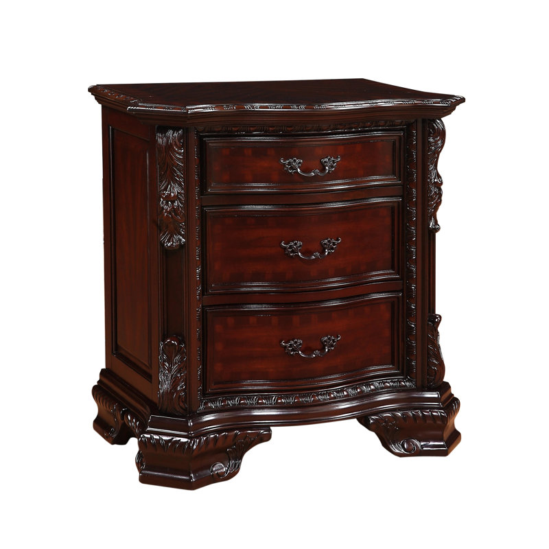 Table de chevet avec tiroirs Traditional