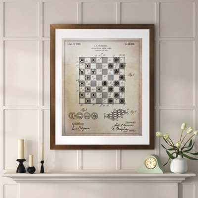 «Checker Board», modèle encadré