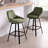 Absalom Swivel Upholstered 25.6'' Linen Counter Stool with Metal Frame-484732096