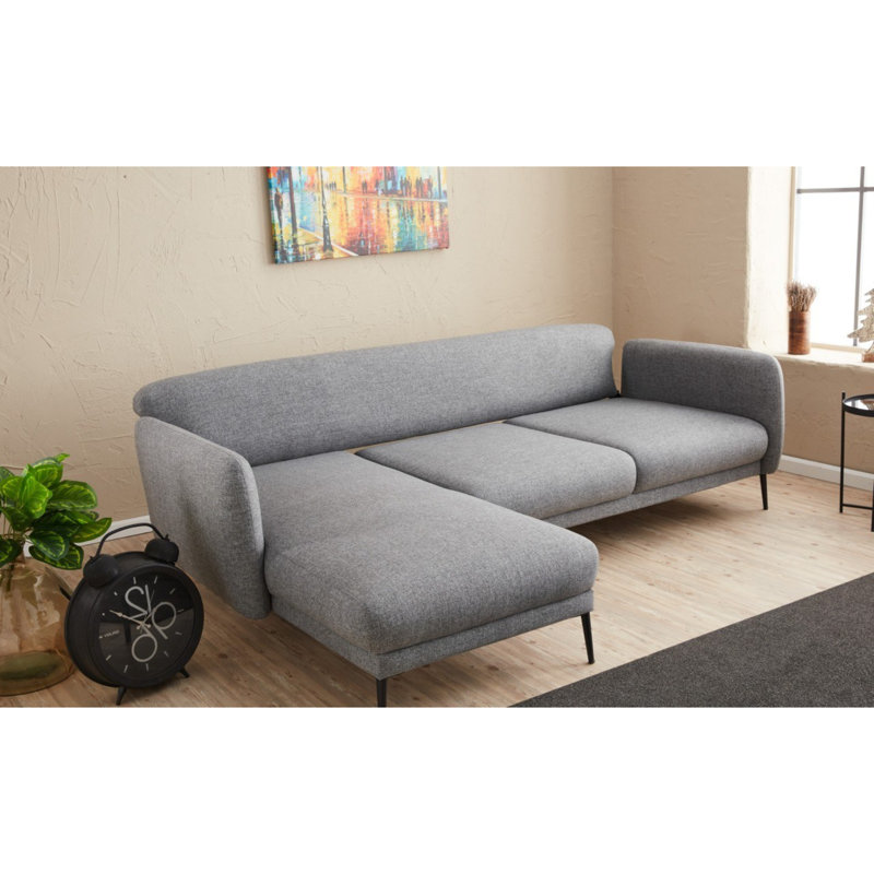 Regna 4 Seater Corner Sectional, Left Hand Facing, Grey, Grey