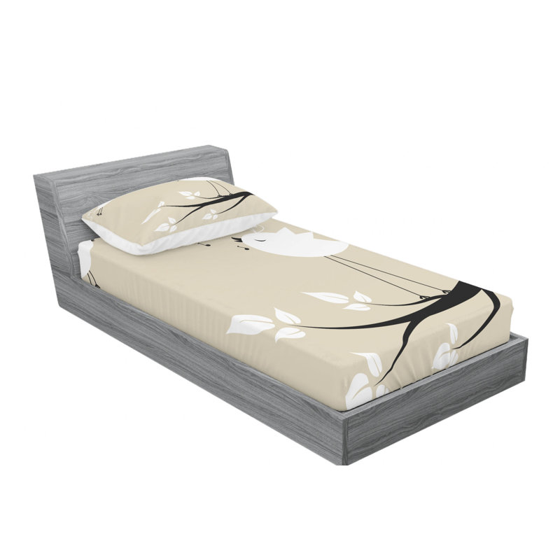 Microfiber Sheet Set, Twin Sheet Set with Fitted Sheet