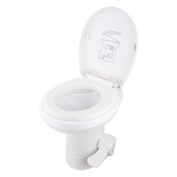 Yescom 0 Gallons GPF Round Chair Height Floor Mounted Bidet Toilet (Seat Included)