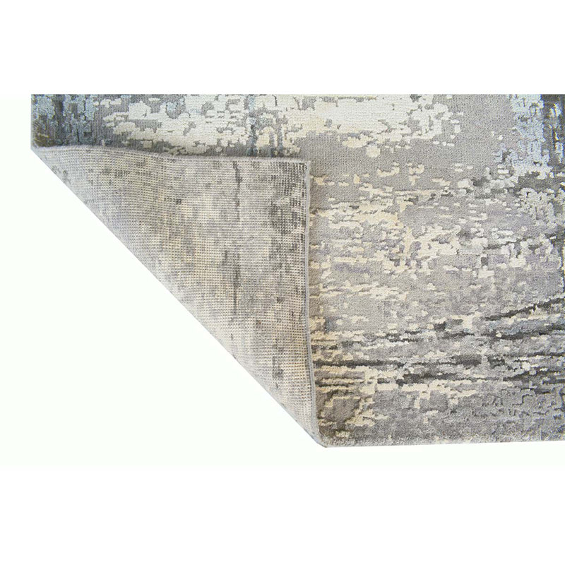 Hand Woven Silk and Wool Area Rug, Rectangle 8' x 10'