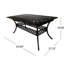 Table de salle à manger extensible pour patio - aluminium avec cour arrière à finition en cuivre, porche, terrasse, couleur naturelle, structure brillante extensible Nuance