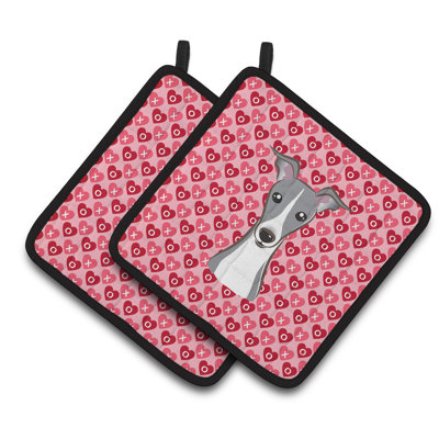 Cuisinier poignée à dame de cœur italienne lévrier caroline
