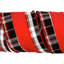 4"X10y Check Edge Stripe Wired Ribbon