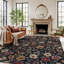 Tapis antidérapant en polyester à motif floral lavable à la machine Ditsy-1353683940
