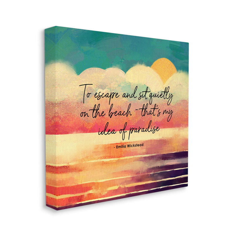 To To Escape Paradise, art mural sur toile par Ziwei Li, H 36 po x l 36 po x P 1,5 po