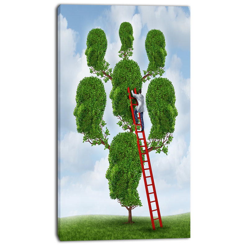 « family therapie abstract », impression sur toile tendue, H 40 po x l 20 po