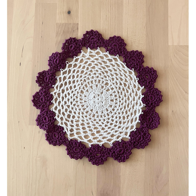Accessoire de table en coton Farlee, Violet
