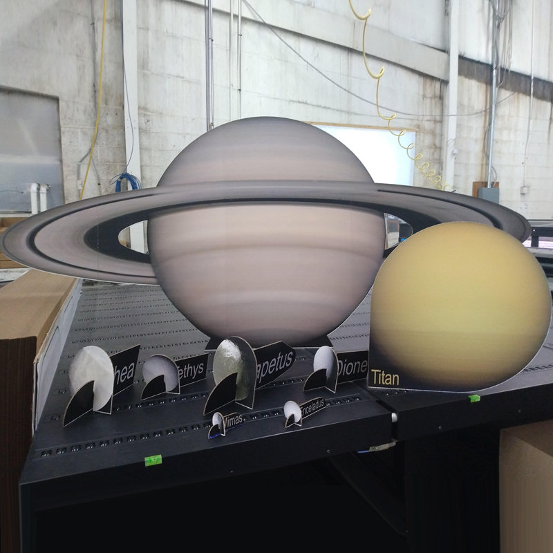 Nasa Solar System Saturn And 7 Moons 90Inches Wide Cardboard Cutout Standee Standup