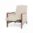  Mid-Century Modern Fabric Pushback Recliner, Channel Stitch Detail with Durable Birch Wood Frame