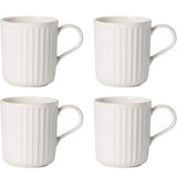French Perle Scallop 4-Piece Mug Set