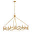 Leona eight-light oval chandelier