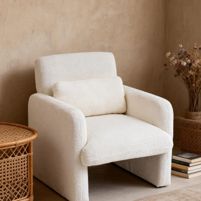 Chaise d'appoint rembourrée en velours Teddy
