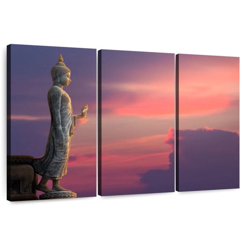 Adella Sunset Sky Buddha, 24" H x 38" W