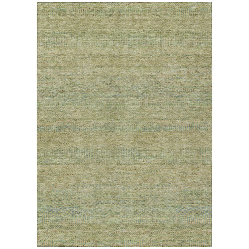 Tapis extérieur lavable rayé 10 pi x 14 pi blé