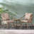 3Pc Outdoor Chat Set With Cushions