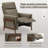 Mid-Century Modern Push-Back Recliner Chair, PU Leather Armchair-1189816422