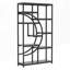 Industrial 5-Tier Rustic Black Corner Etagere Bookshelf with 9 Open Shelves Storage Organizer-691478796