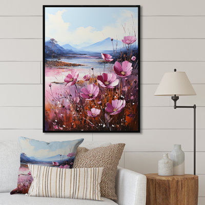 «Fuschia Flowers by the Lake I», reproduction sur toile