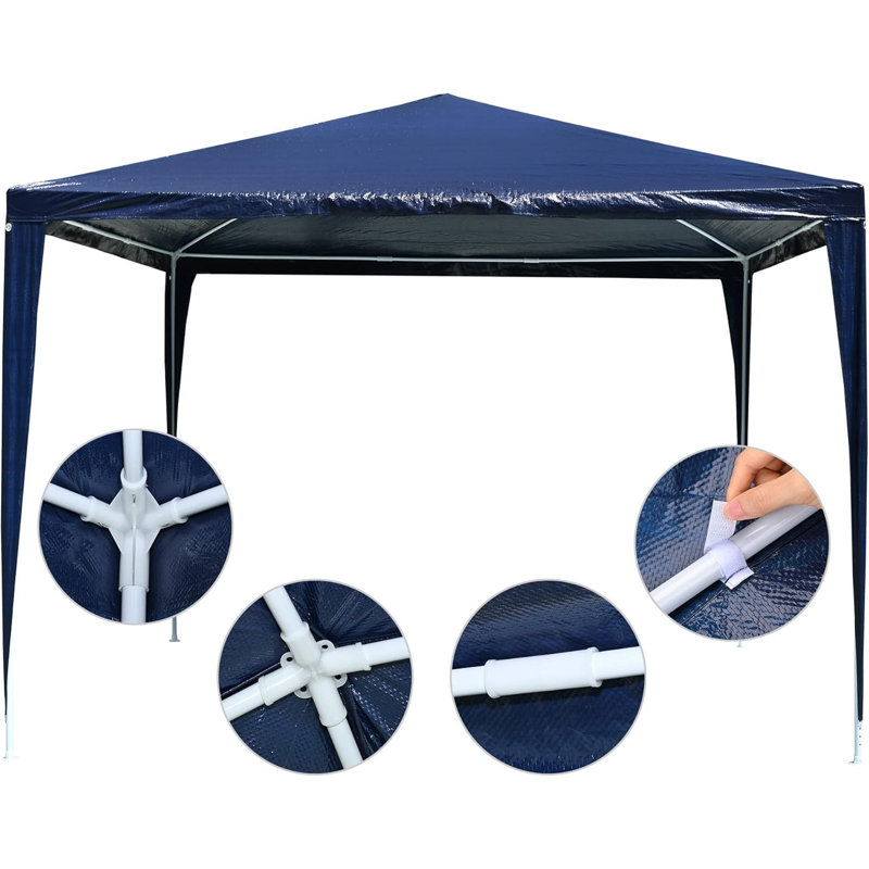 Blue 10' x 10' Outdoor Wedding Party Tent with Sidewalls