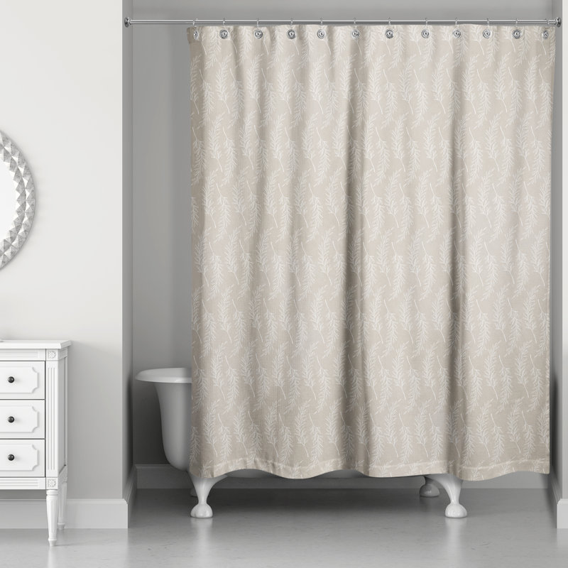 Rideau de douche simple Sudler, Beige