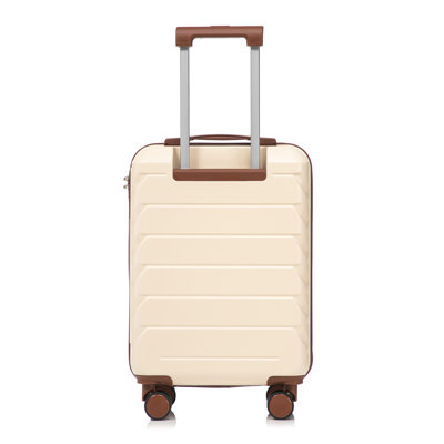 20 Inch ABS Hard Shell Travel Checked Luggage - Scratch Resistant Surface Four Multi-Directional Wheels