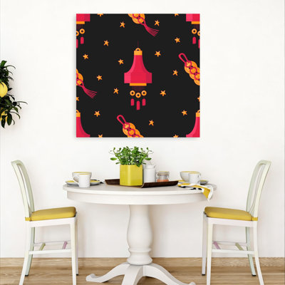 Motif de nouvel an chinois, paysage traditionnel abstrait, art mural