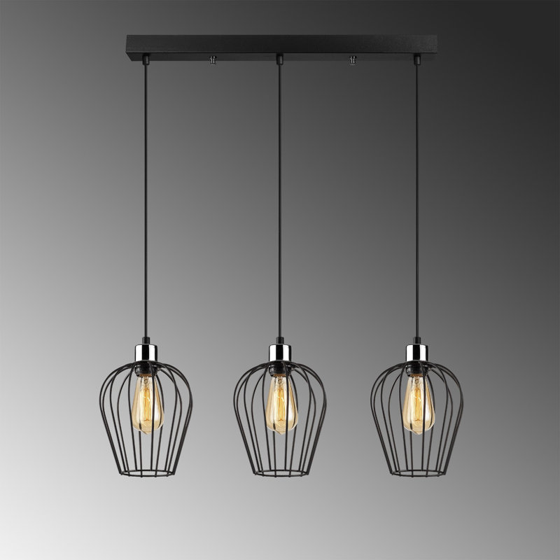 3 - Light Kitchen Island Geometric Pendant