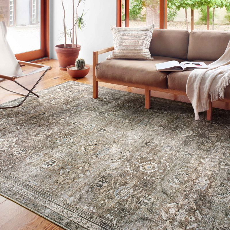 Tapis oriental Sim / Moss, Rectangle 9 pi 6 po x 14 pi