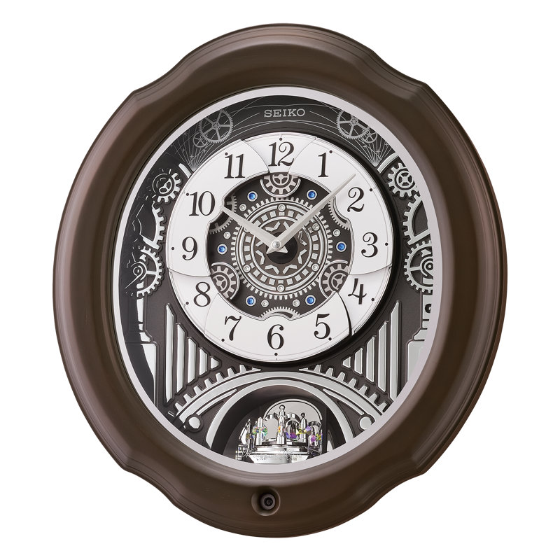 QXM609NRH Pendulum Melodies Clock, Brown