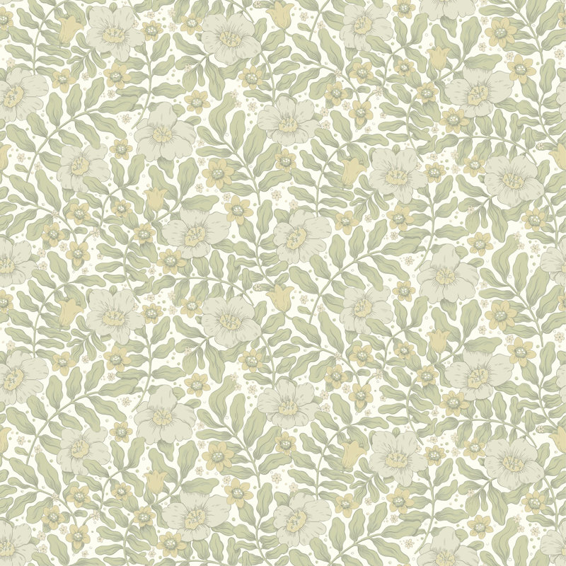 Papier peint sentier Maggan, Vert clair