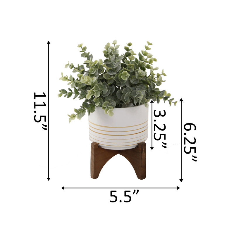 Plante artificielle en pot 6 po, Blanc