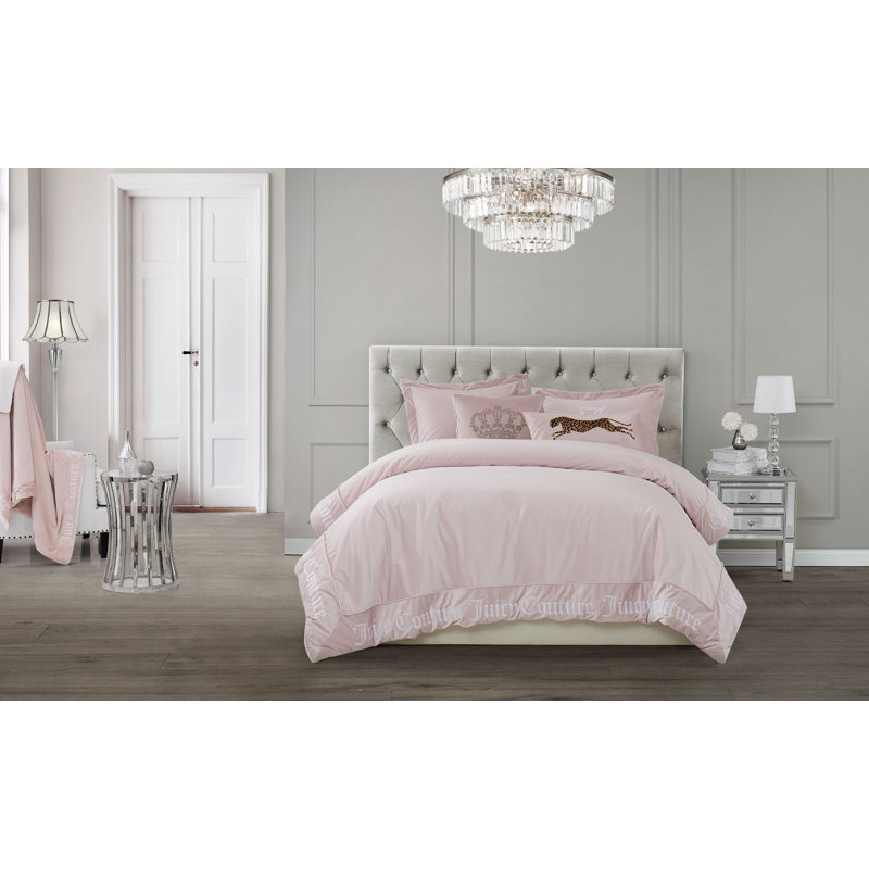 Gothic Reversible Comforter Set, King Comforter + 2 King Shams, Blush