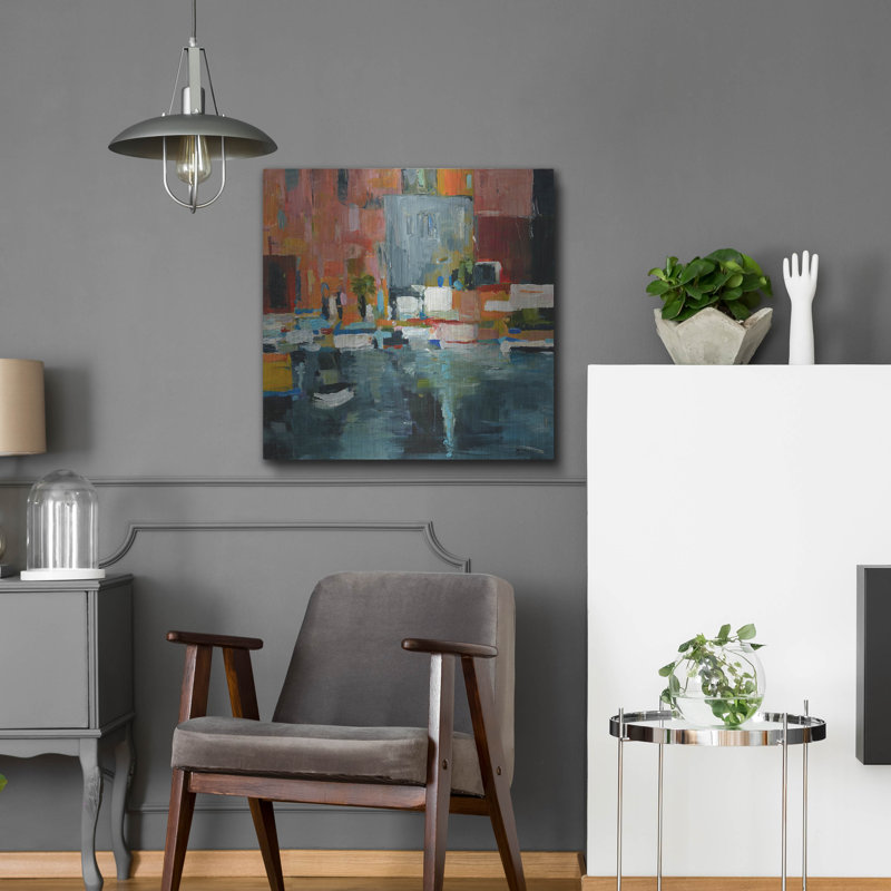 Art mural en métal «Marina Piccola» par Solveiga, H 24 po x l 24 po