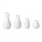 A Poetic Space Porcelain White Mini Vases - Set of 4