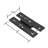 Black H Flush Hinge 3" L Wrought Iron with Hardware Renovators Supply