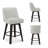 Hokku Designs & Makiba 360° Swivel Counter Height Bar Stool - CertiPUR-US Foam, Solid Wood Frame, Linen Upholstery-718174143-717743518