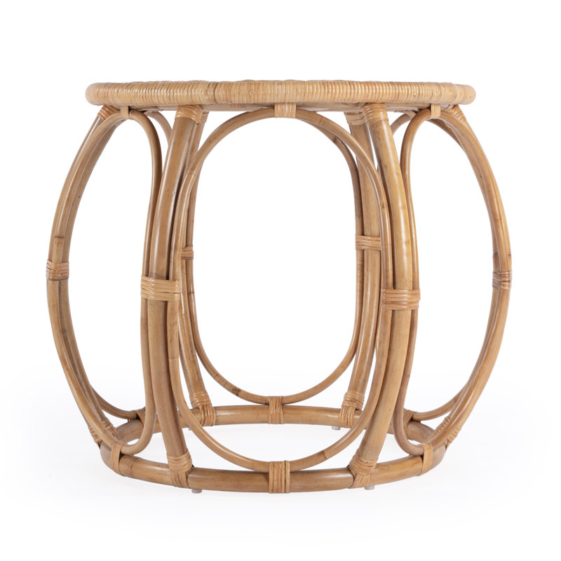 Savannah Woven Rattan Round End Table